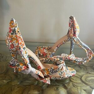 Sexy Floral Sandal Heels 4 in